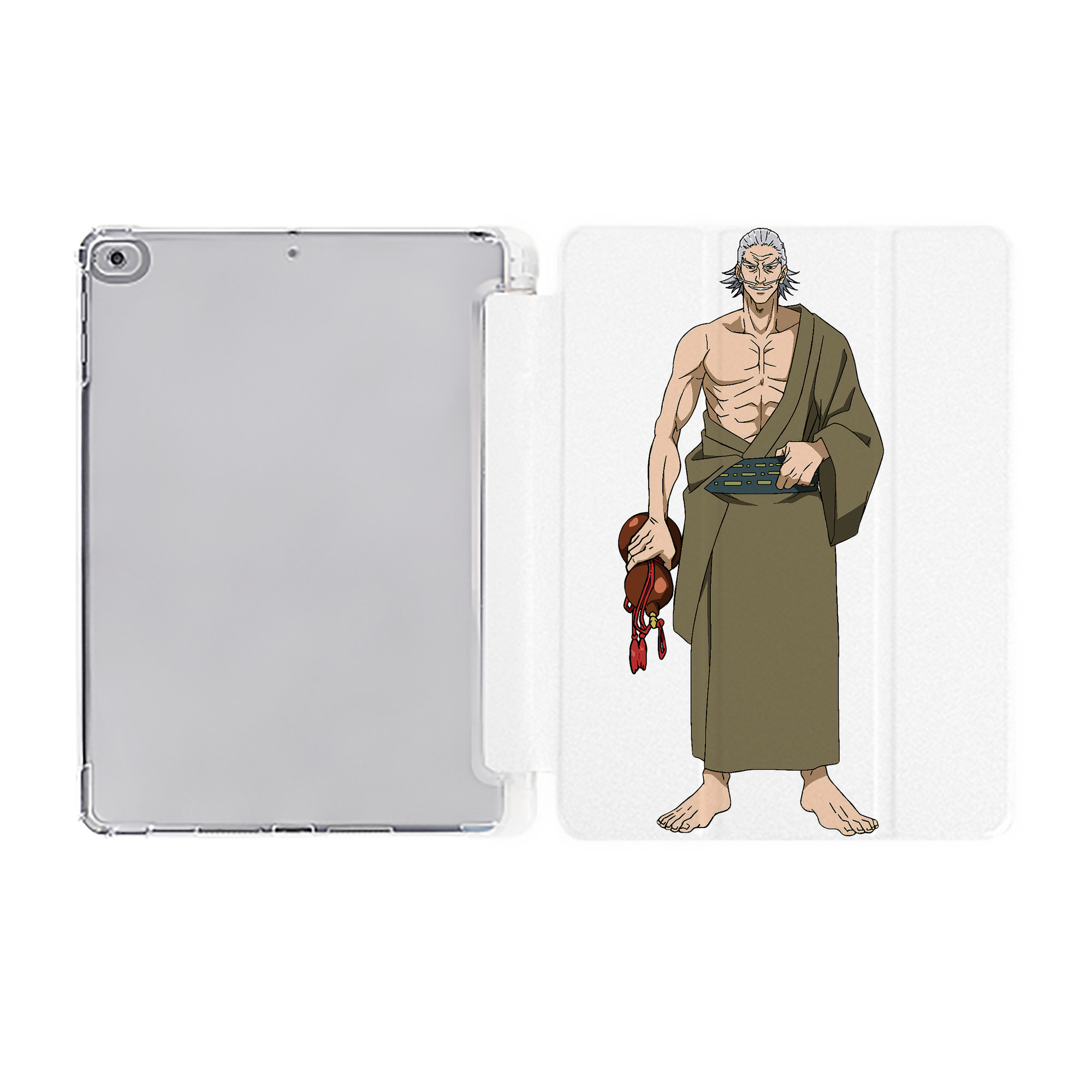 （画像用） 呪術廻戦 Jujutsu Kaisen IPad ケース ペン収納付き 三つ折りスタンド PUレザー×シリコン 対応機種9.5/10.5/10.9インチ